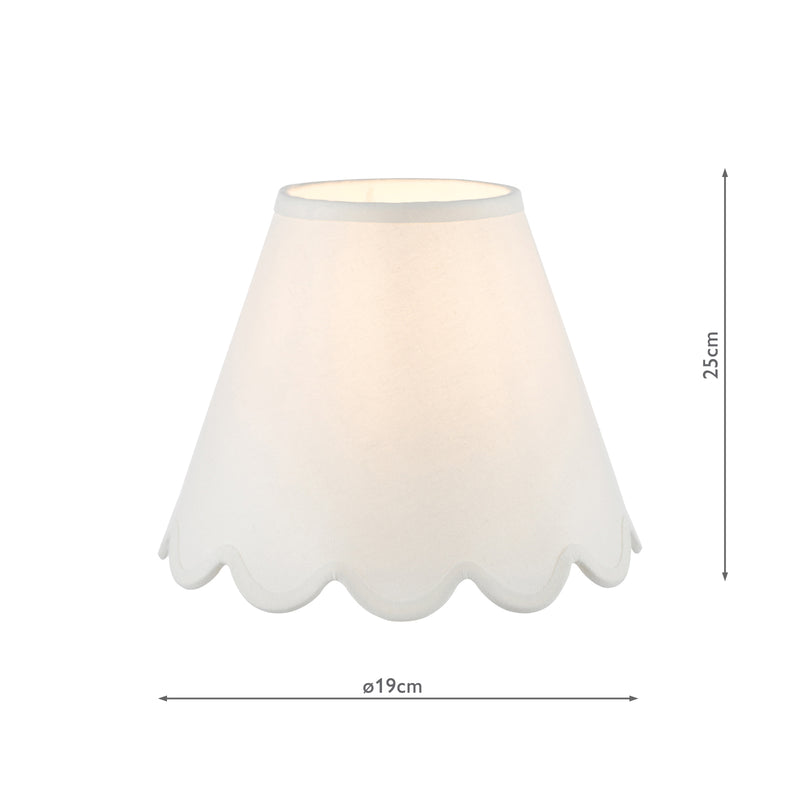 Dar Lighting Nerita Ivory Linen Empire Shade 25cm 25cm • NER102