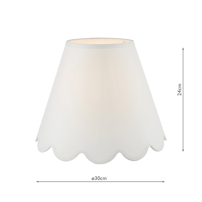 Dar Lighting Nerita Ivory Linen Empire Shade 30cm 30cm • NER122