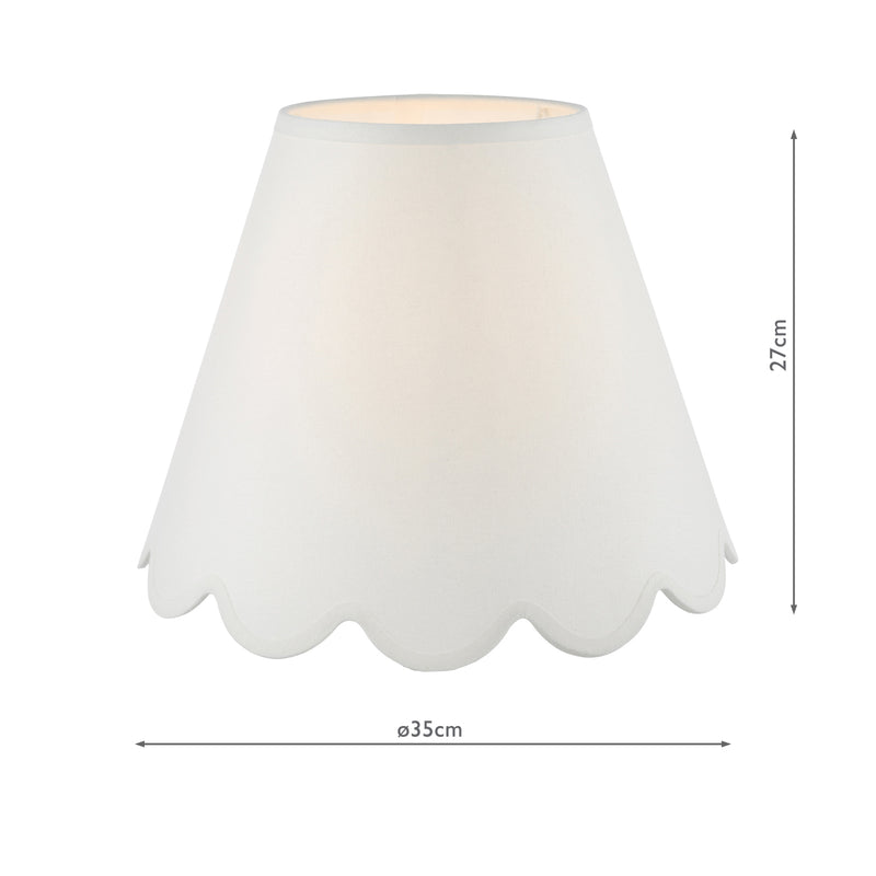 Dar Lighting Nerita Ivory Linen Empire Shade 35cm 35cm • NER142