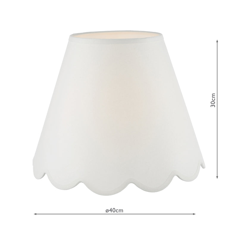 Dar Lighting Nerita Ivory Linen Empire Shade 40cm 40cm • NER162
