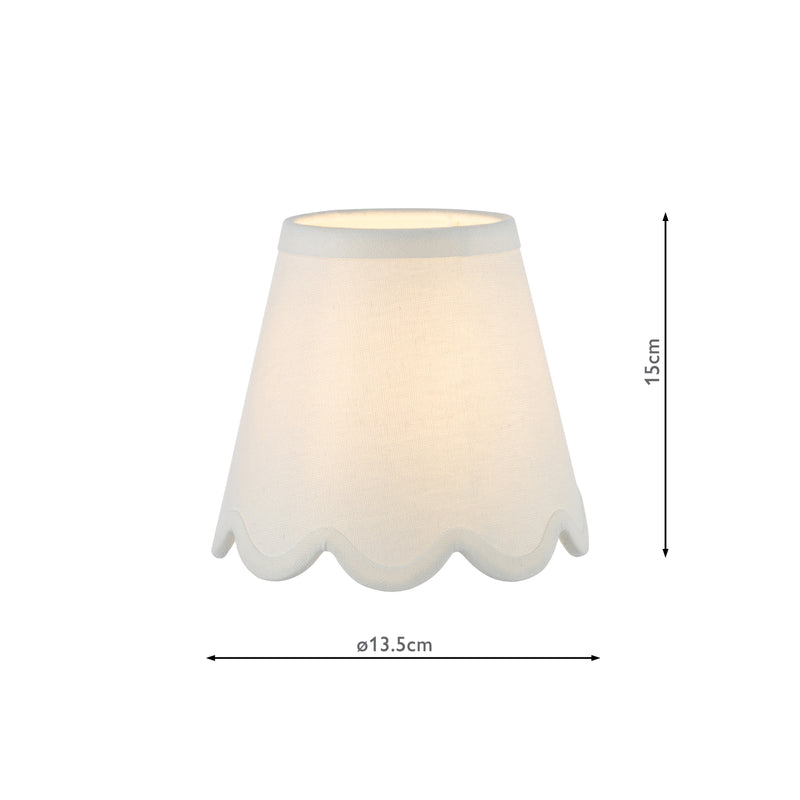 Dar Lighting Nerita Ivory Linen Empire Shade 15cm 15cm • NER262