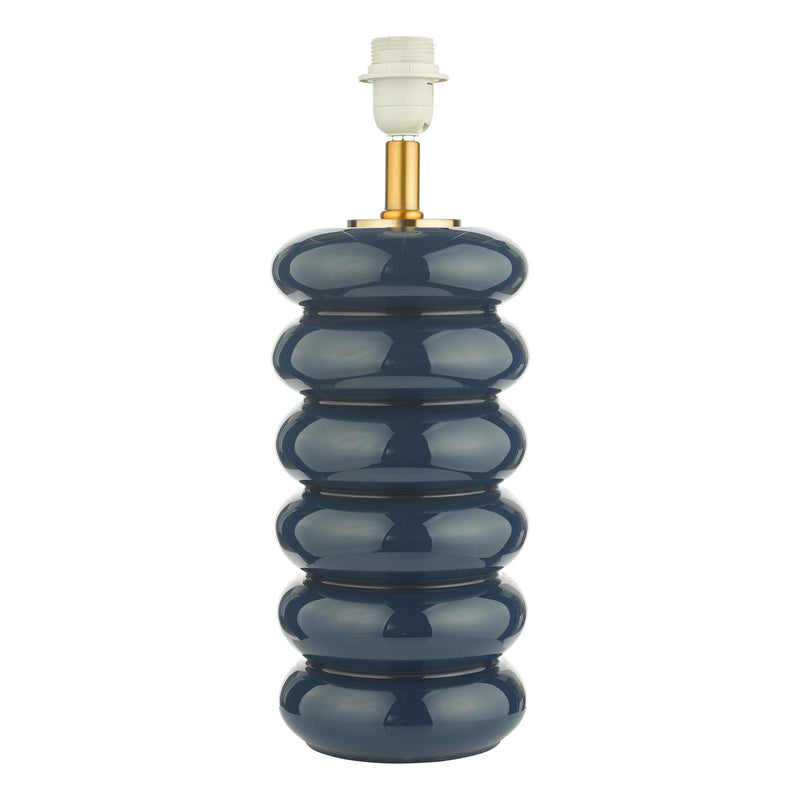 Dar Lighting Niamh Table Lamp Blue Glass Base Only • NIA4223