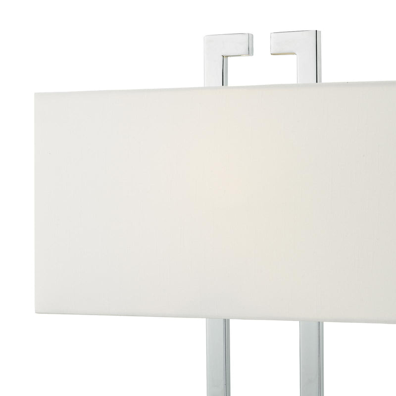 Dar Lighting Nile Table Lamp Polished Chrome With Shade • NIL4250