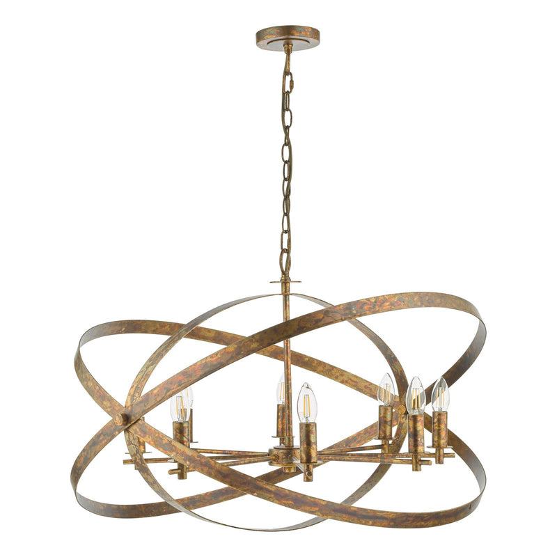 Dar Lighting Nitya 8 Light Pendant Mottled Copper  • NIT0864