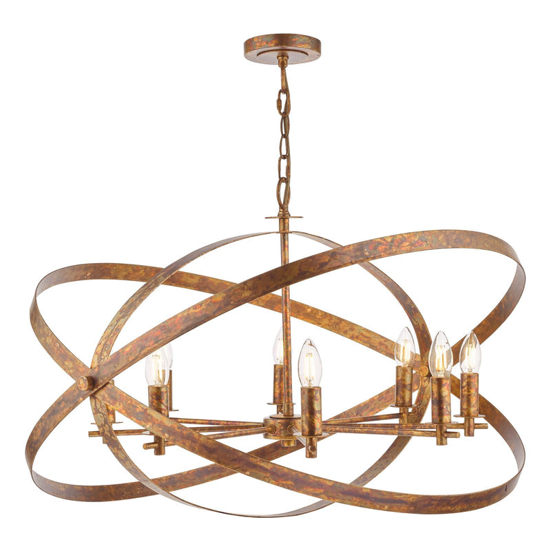Dar Lighting Nitya 8 Light Pendant Mottled Copper  • NIT0864