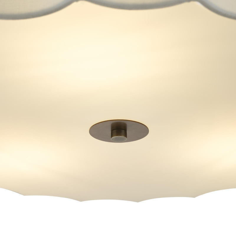 Dar Lighting Noura 3 Light Pendant Ivory and Antique Bronze • NOU0363