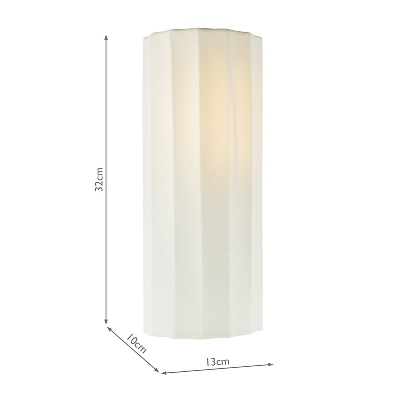 Dar Lighting Noura Wall Light Ivory • NOU0763