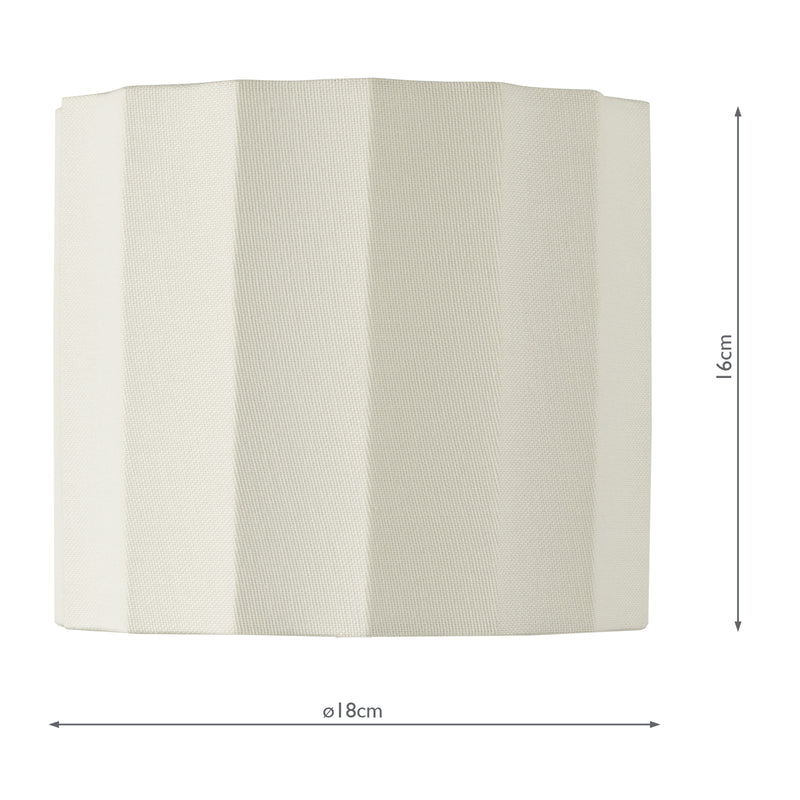 Dar Lighting Noura Ivory Linen Drum Shade 18cm 18cm • NOU1015