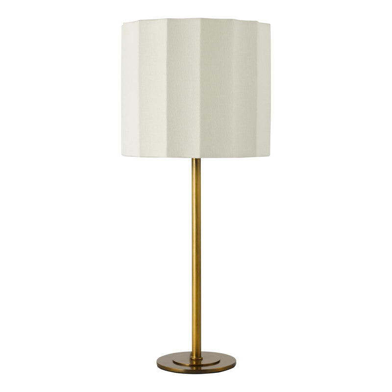 Dar Lighting Noura Table Lamp Antique Bronze and Ivory With Shade • NOU4263