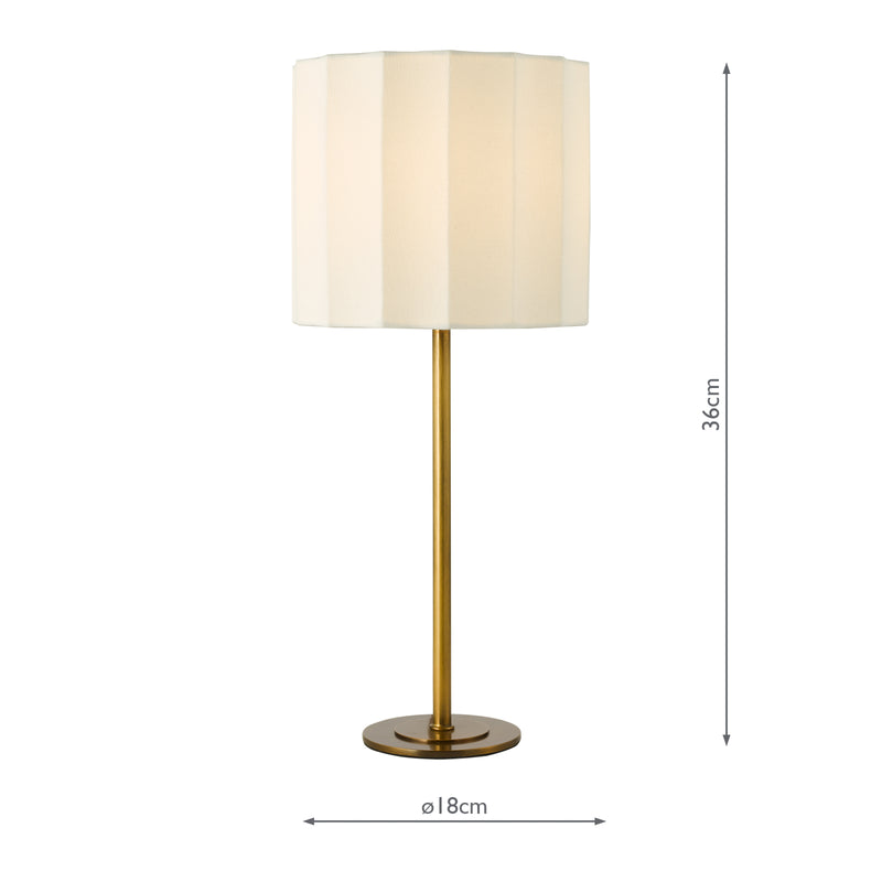 Dar Lighting Noura Table Lamp Antique Bronze and Ivory With Shade • NOU4263