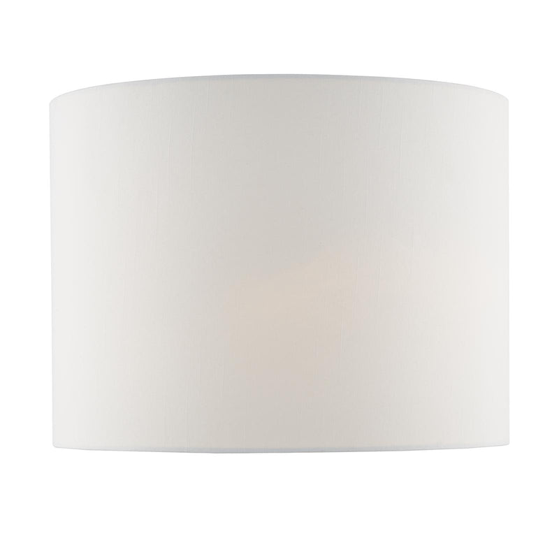 Dar Lighting Olalla Ivory Faux Silk Drum Shade 34cm • OLA4350RS-X