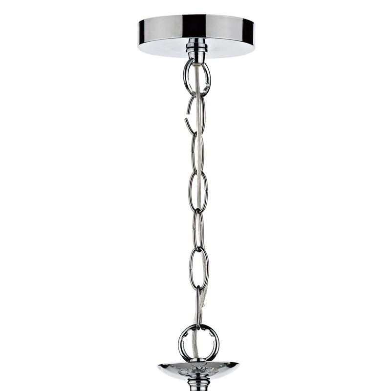 Dar Lighting Oleana 5 Light Pendant Polished Chrome Crystal • OLE0550