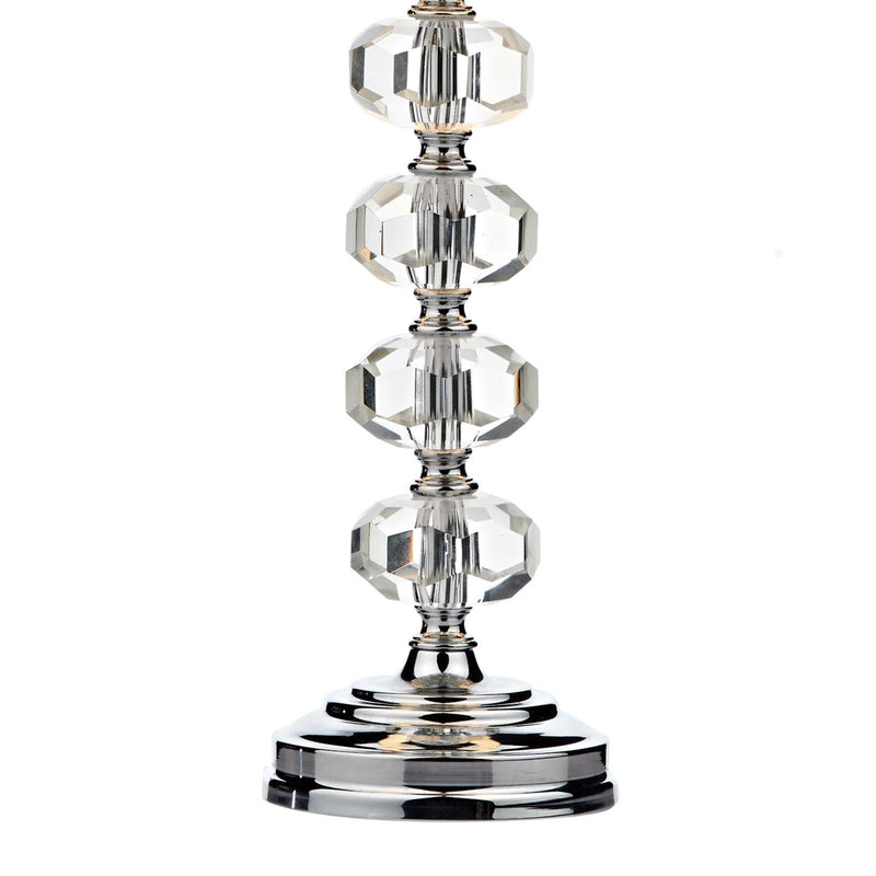 Dar Lighting Oleana Table Lamp Polished Chrome Crystal With Shade • OLE4250