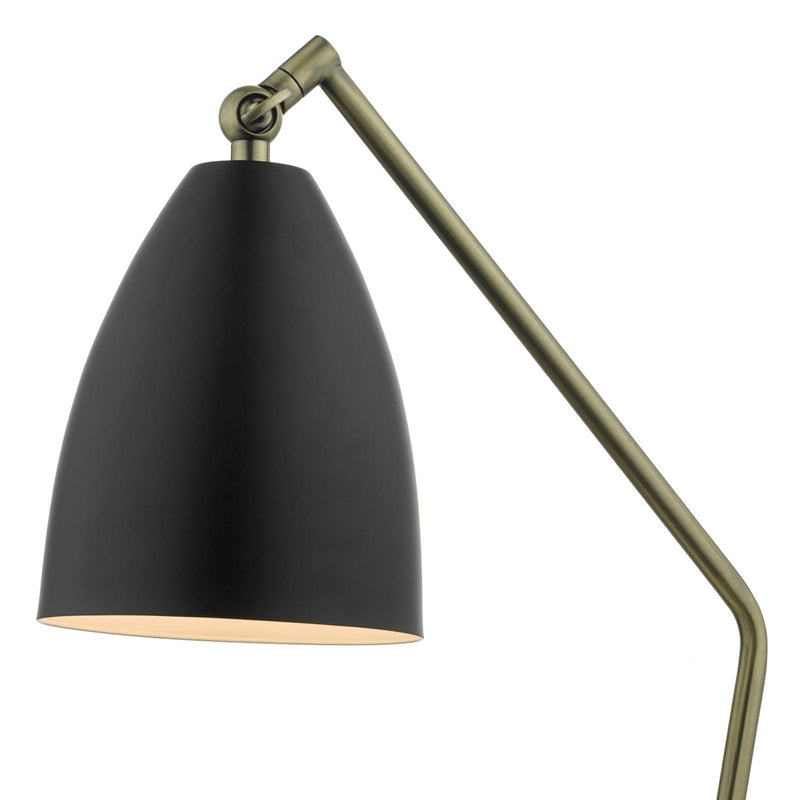 Dar Lighting Olly Task Table Lamp Antique Brass Black • OLL4154