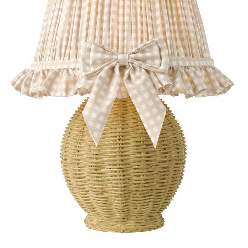Dar Lighting Omer Table Lamp Matt Taupe and Antique Brass With Shade • OME4129