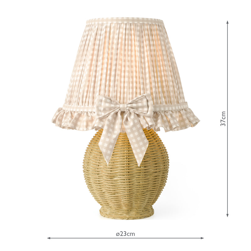 Dar Lighting Omer Table Lamp Matt Taupe and Antique Brass With Shade • OME4129