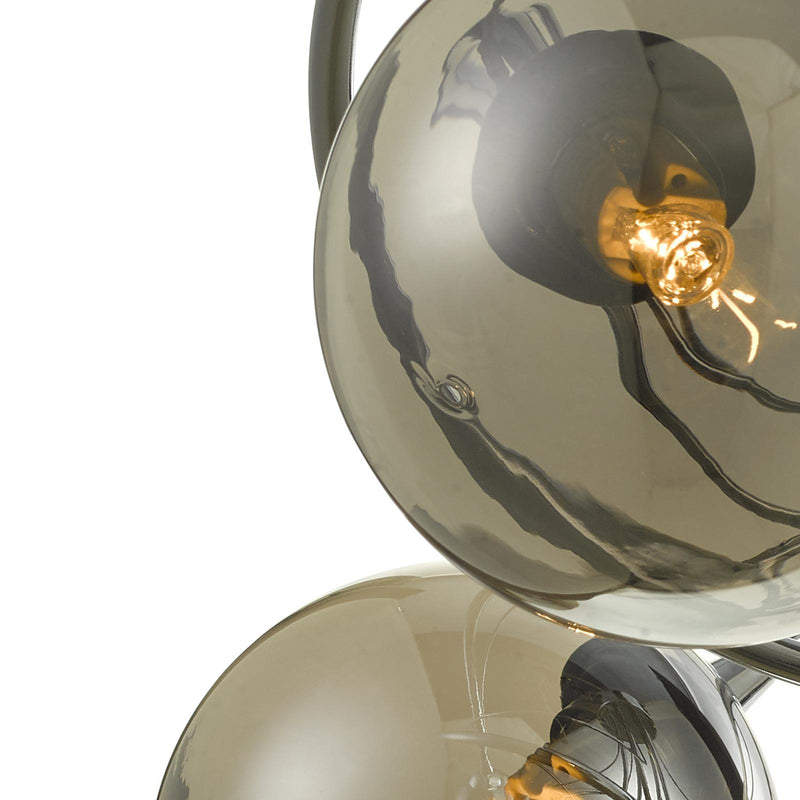 Dar Lighting Onawa 5lt Semi Flush Polished Chrome With Smoked Glass • ONA5450-01