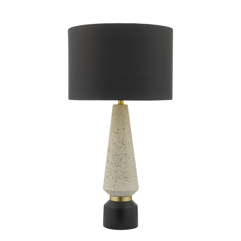 Dar Lighting Onora Table Lamp White & Black With Shade • ONO4255