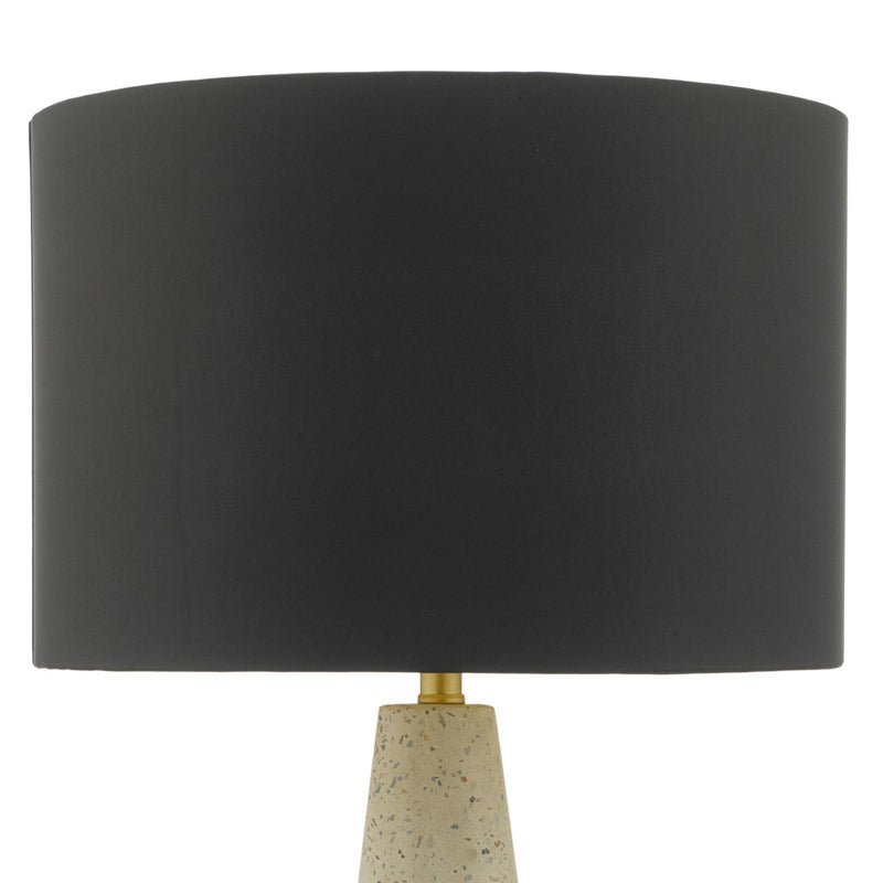 Dar Lighting Onora Table Lamp White & Black With Shade • ONO4255