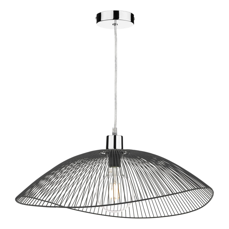 Dar Lighting Onza Wire Easy Fit Pendant Shades Black (Twin Pack) • ONZ1722