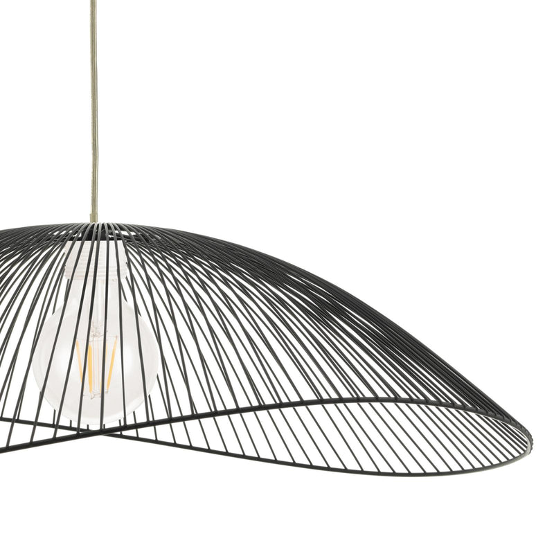 Dar Lighting Onza Wire Easy Fit Pendant Shades Black (Twin Pack) • ONZ1722