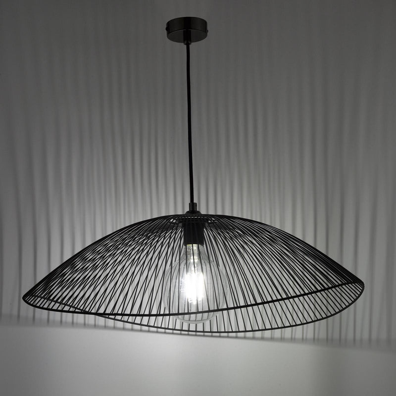 Dar Lighting Onza Wire Easy Fit Pendant Shades Black (Twin Pack) • ONZ1722
