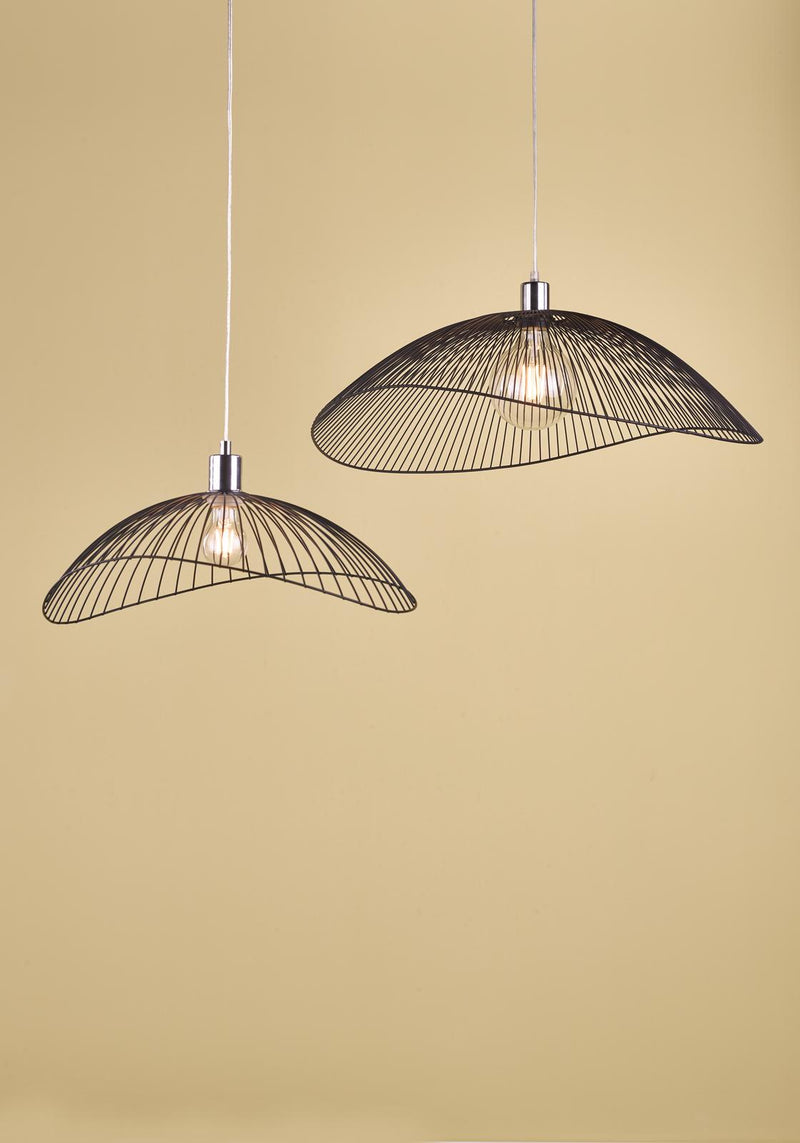 Dar Lighting Onza Wire Easy Fit Pendant Shades Black (Twin Pack) • ONZ1722