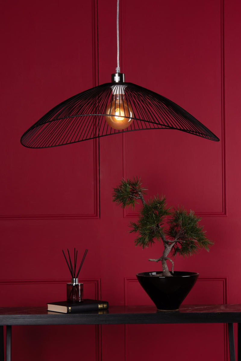 Dar Lighting Onza Wire Easy Fit Pendant Shades Black (Twin Pack) • ONZ1722