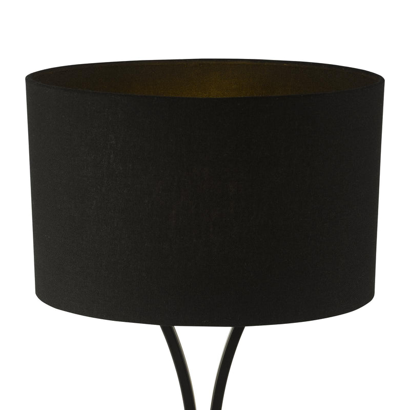 Dar Lighting Oporto Table Lamp Matt Black With Shade • OPO4122