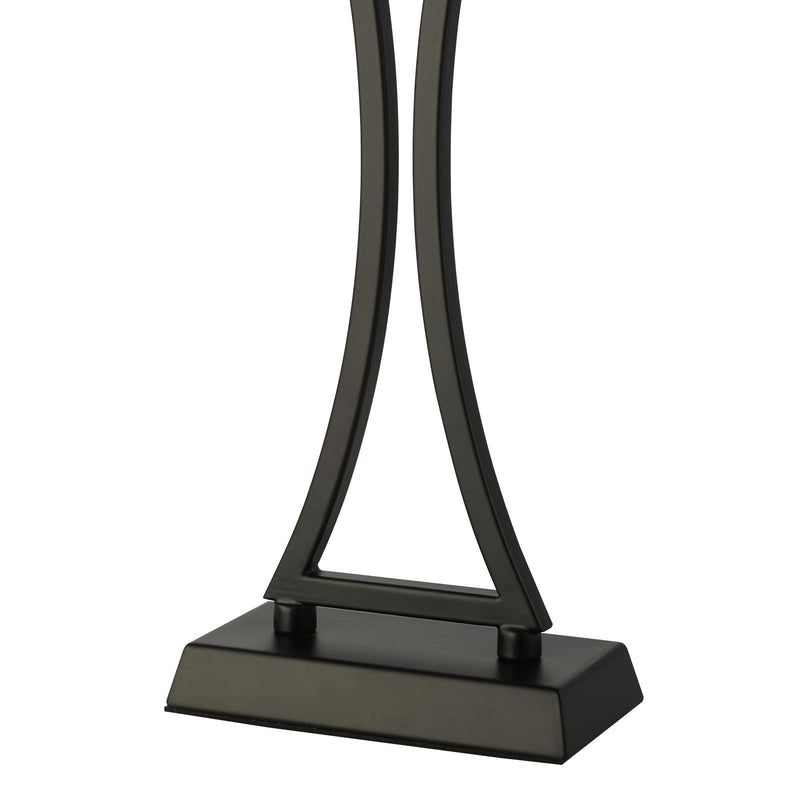 Dar Lighting Oporto Table Lamp Matt Black With Shade • OPO4122