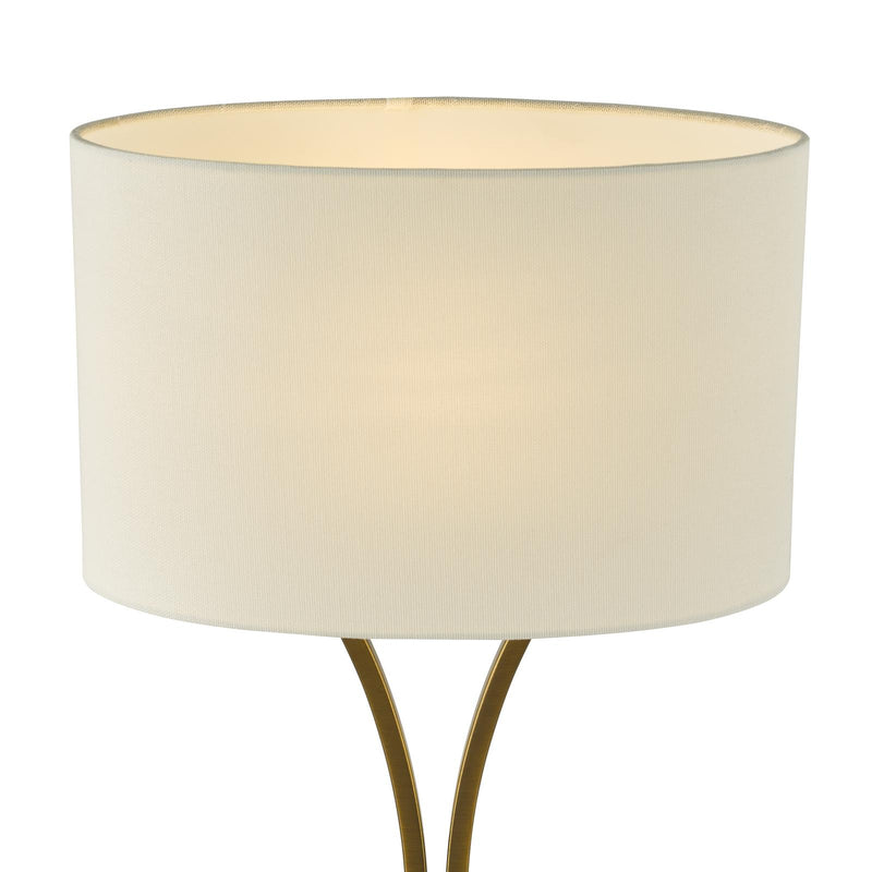 Dar Lighting Oporto Table Lamp Aged Brass With Shade • OPO4142