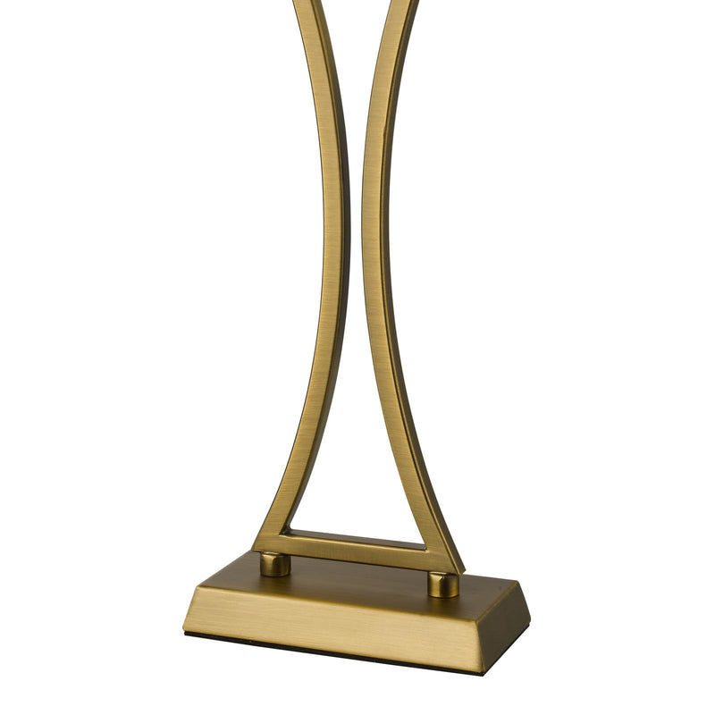 Dar Lighting Oporto Table Lamp Aged Brass With Shade • OPO4142