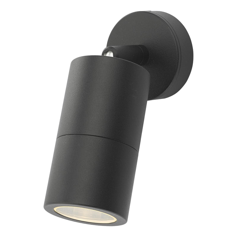 Dar Lighting Ortega Outdoor Single Spotlight Matt Black IP65 • ORT0722
