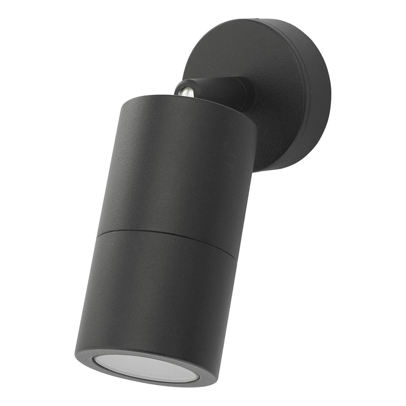 Dar Lighting Ortega Outdoor Single Spotlight Matt Black IP65 • ORT0722