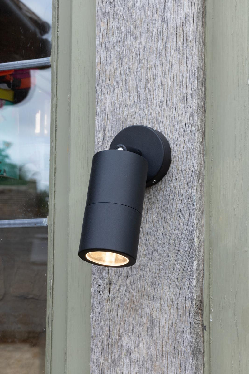 Dar Lighting Ortega Outdoor Single Spotlight Matt Black IP65 • ORT0722