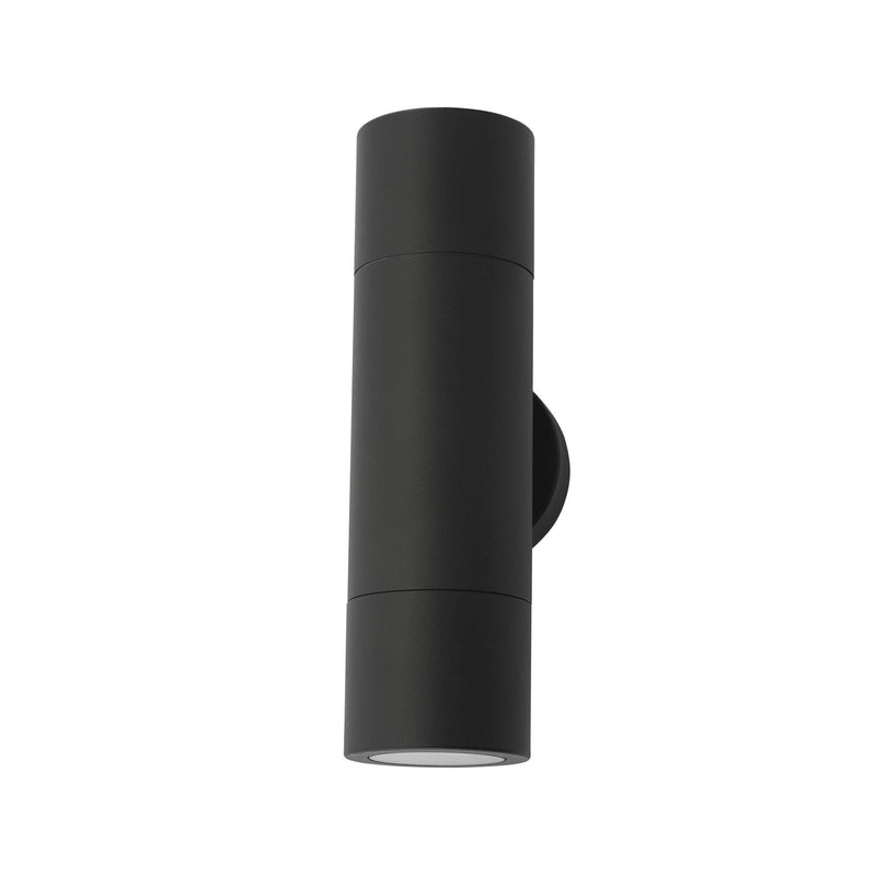 Dar Lighting Ortega Outdoor 2 Light Wall Light Matt Black IP65 • ORT3222