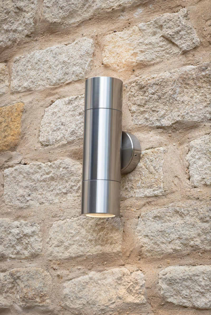 Dar Lighting Ortega Outdoor 2 Light Wall Light Aluminium IP65 • ORT3268
