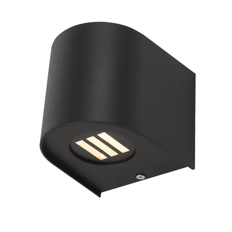 Dar Lighting Orville 2 Light Outdoor Wall Light Matt Black LED IP44 • ORV3222