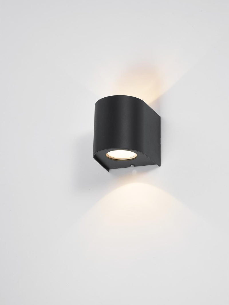 Dar Lighting Orville 2 Light Outdoor Wall Light Matt Black LED IP44 • ORV3222