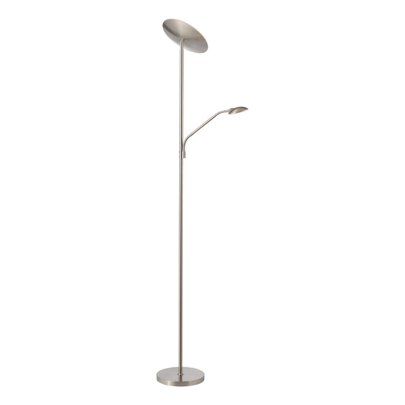 Dar Lighting Osbert Mother & Child Floor Lamp Satin Nickel LED • OSB4946