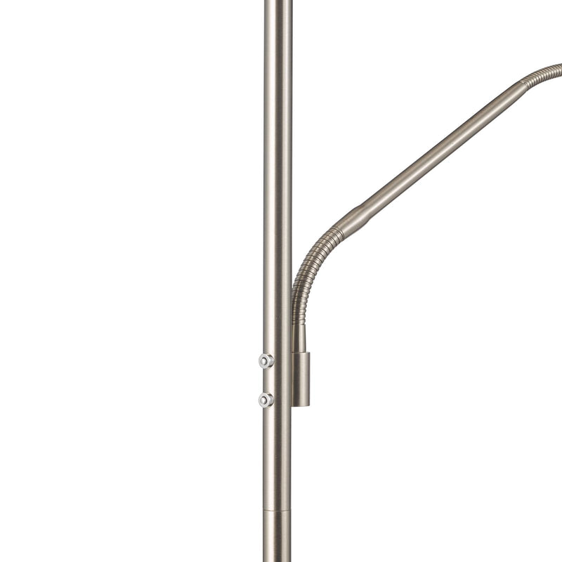Dar Lighting Osbert Mother & Child Floor Lamp Satin Nickel LED • OSB4946