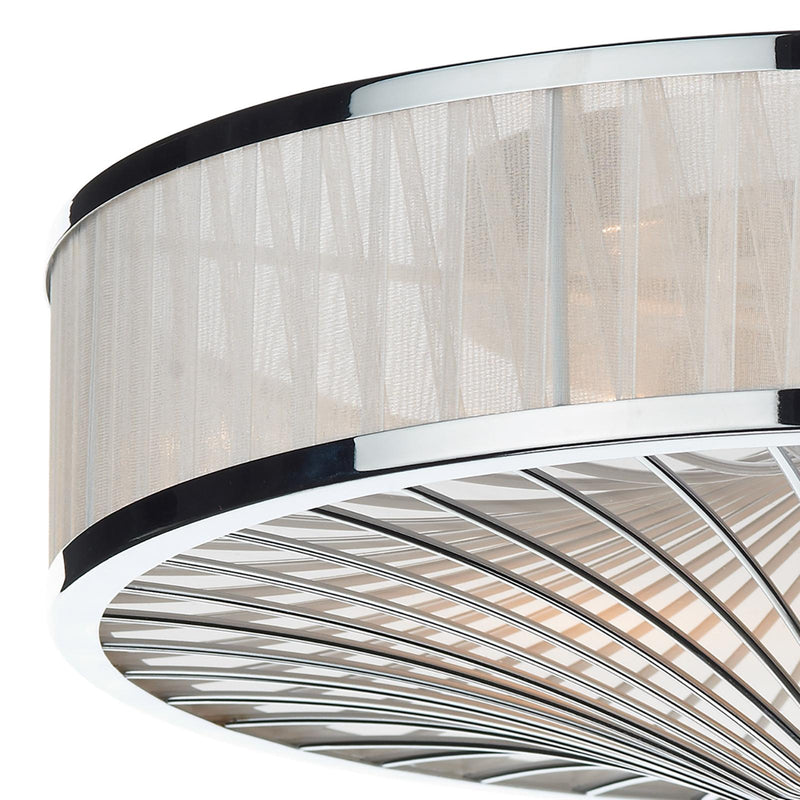 Dar Lighting Oslo 3 Light Flush Polished Chrome/ White • OSL5050