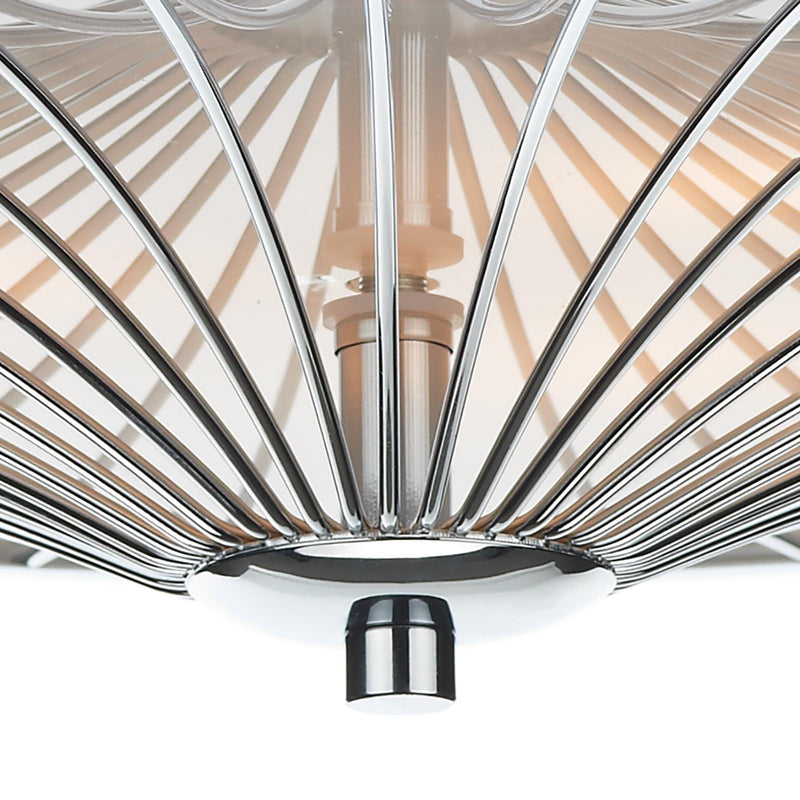 Dar Lighting Oslo 3 Light Flush Polished Chrome/ White • OSL5050