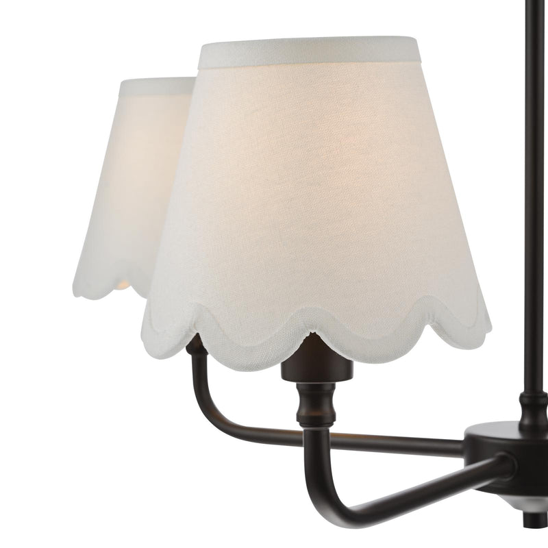 Dar Lighting Padme 4 Light Pendant Matt Black With Shade • PAD0422-NER262