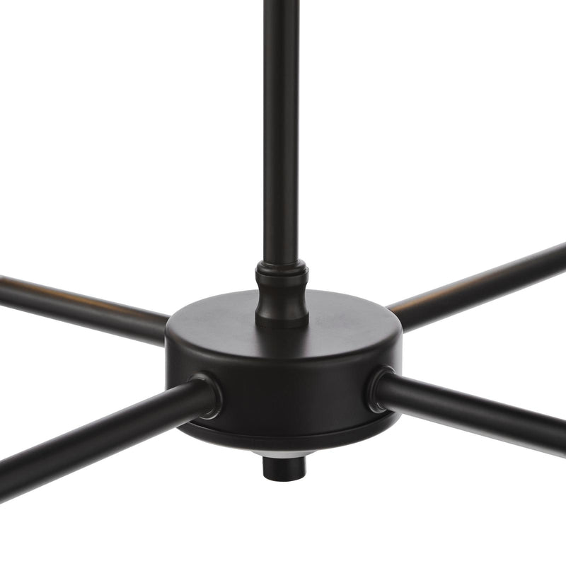 Dar Lighting Padme 4 Light Pendant Matt Black With Shade • PAD0422-NER262