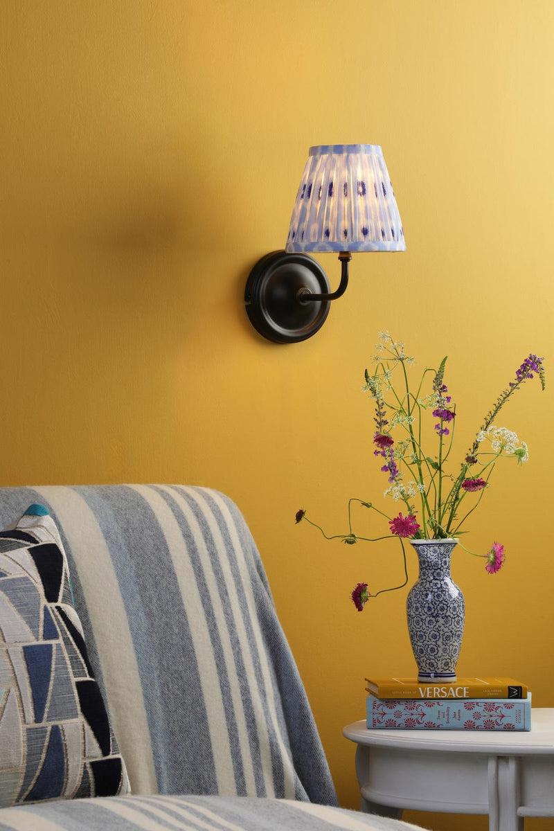 Dar Lighting Padme Wall Light Matt Black With Shade • PAD0722-IKA2623