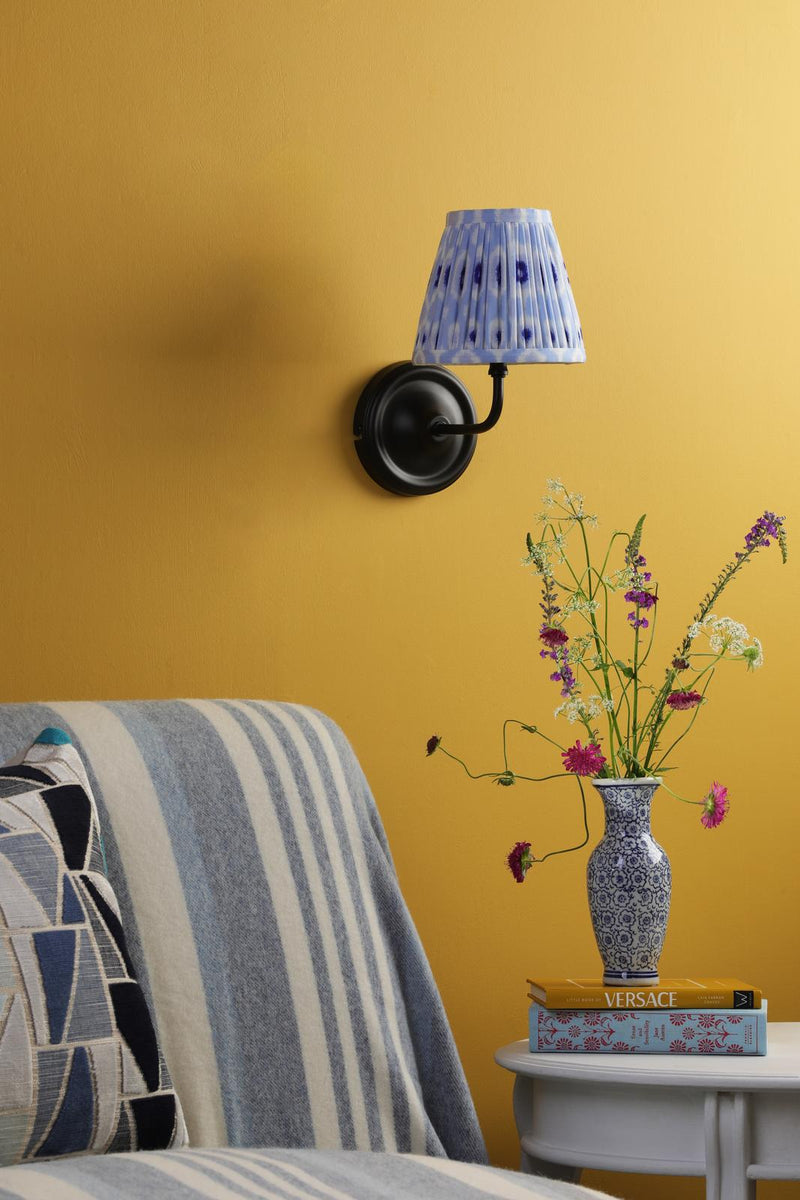 Dar Lighting Padme Wall Light Matt Black With Shade • PAD0722-IKA2623