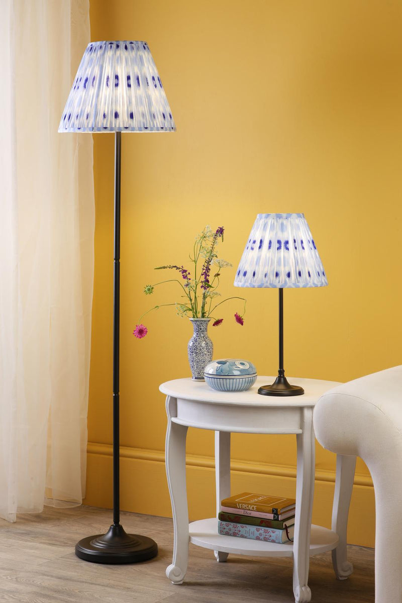 Dar Lighting Padme Table Lamp Matt Black With Shade • PAD4222-IKA1023