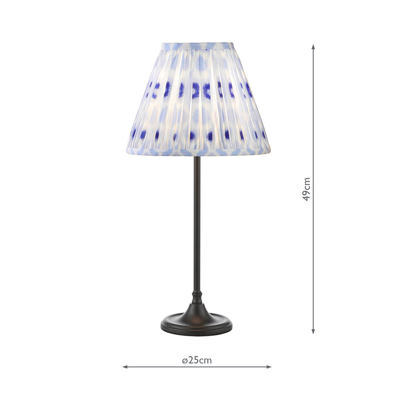 Dar Lighting Padme Table Lamp Matt Black With Shade • PAD4222-IKA1023