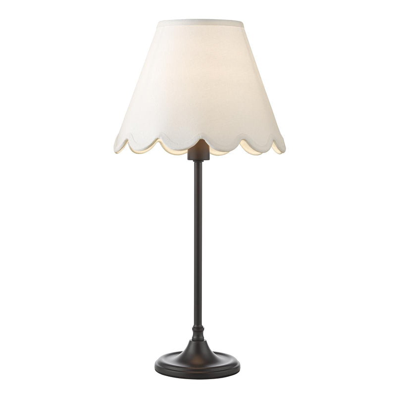 Dar Lighting Padme Table Lamp Matt Black With Shade • PAD4222-NER102